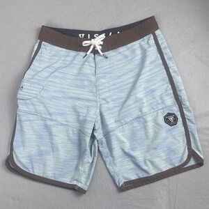 Vissla Board Shorts Mens Size 30 Spaced Diver Stretch Boardshort‎ Blue Striped